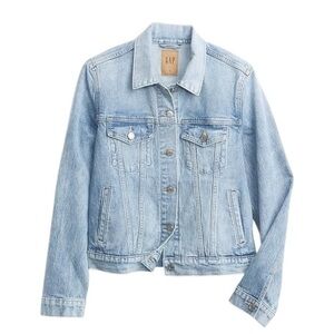 GAP Denim Jacket Medium Wash Blue Medium Petite